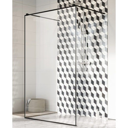 Душевая перегородка Radaway Modo X Black I Frame 160x200 см 388364-54-58 (стекло 10 мм), черный/прозрачное - фото 