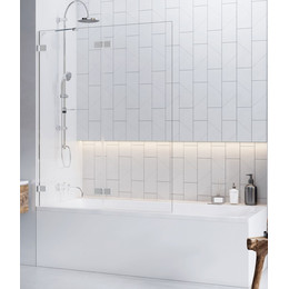 Шторка для ванны Radaway Euphoria PND II 100 см 10008100-01-01L (стекло 8 мм), хром/прозрачное - фото 