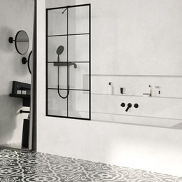 Шторка для ванны Radaway Modo New Black PNJ II Factory 80 см 10006080-54-55 (стекло 8 мм), черный/прозрачное - фото 