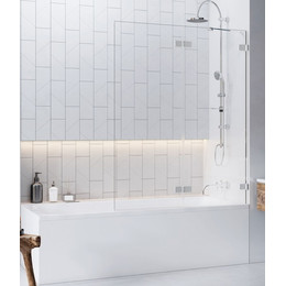 Шторка для ванны Radaway Euphoria PND II 100 см 10008100-01-01R (стекло 8 мм), хром/прозрачное - фото 