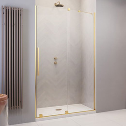 Душевая дверь Radaway Furo Gold DWJ 90 см 10107472-09-01R (стекло 8 мм), золото/прозрачное - фото 