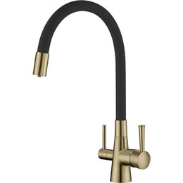 Смеситель для кухни Lemark Comfort LM3075B, бронза/черный - фото 
