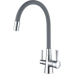 Смеситель для кухни Lemark Comfort LM3075C-Gray, хром/серый - фото 