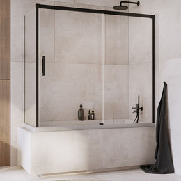 Шторка для ванны Radaway Idea Black PN DWJ+S 170x80 см R, черный/прозрачное - фото 