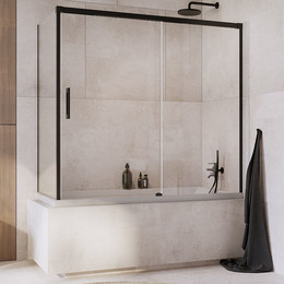 Шторка для ванны Radaway Idea Black PN DWJ+S 140x70 см R, черный/прозрачное - фото 