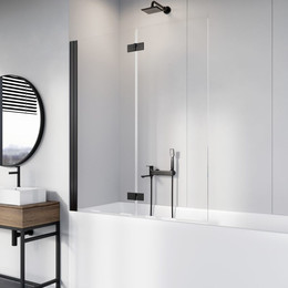 Шторка для ванны Radaway Nes Black PND I 130 см 10010130-54-01L, черный/прозрачное - фото 