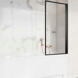 Шторка для ванны Radaway Nes 8 Black PNJ I Frame 50 см 10061050-54-56R (стекло 8 мм), черный/прозрачное - фото 