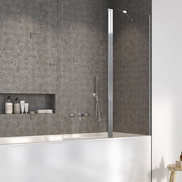 Шторка для ванны Radaway Nes 8 PND II 100 см 10088100-01-01R (стекло 8 мм), хром/прозрачное - фото 