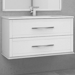 Тумба подвесная с раковиной Cezares Tiffany 100 см 54951, Bianco opaco - фото 