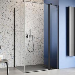 Душевое ограждение Radaway Nes 8 Black KDJ II 110x70 см R (стекло 8 мм), черный/прозрачное - фото 