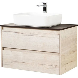 Тумба подвесная со столешницей BelBagno KRAFT-1000-2C-SO-RGB 100 см, Rovere Galifax Bianco/Stone - фото 