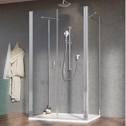 Душевое ограждение Radaway Nes 8 DWD+2S 80x80 см (стекло 8 мм), хром/прозрачное - фото 