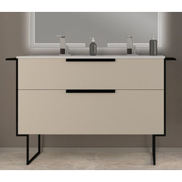 Тумба подвесная с раковиной Cezares Urban 120 см 55162, Spatolato bianco - фото 
