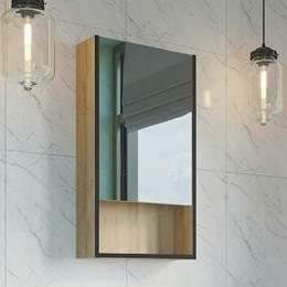 Зеркало-шкаф Comforty Вена 45 см, дуб дымчатый - фото 