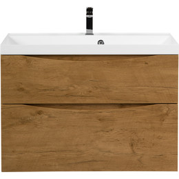 Тумба подвесная с раковиной BelBagno MARINO-H60-900-2C-SO-RN-P 90 см, Rovere Nature - фото 