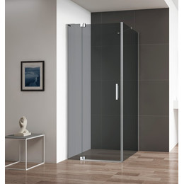 Душевое ограждение Cezares 90-100x80 см SLIDER-AH-1-80-90/100-GRIGIO-Cr (стекло 8 мм) хром/серое - фото 