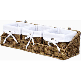 Набор корзин для белья WasserKraft Rhin WB-440 Set, цвет светло-коричневый - фото 