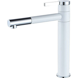 Смеситель для раковины высокий Ledeme L1152-2, белый/хром - фото 