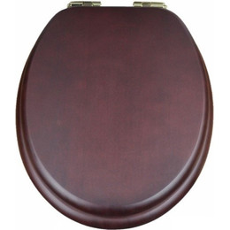 Сиденье с крышкой для унитаза Magliezza микролифт 9000M-DO, махагон матовый, петли золото - фото 