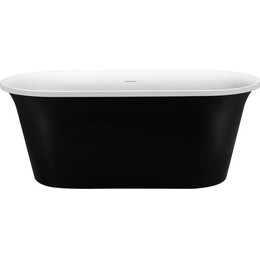 Ванна отдельностоящая Aquanet Smart 170х78 см 261053, чёрный/белый - фото 