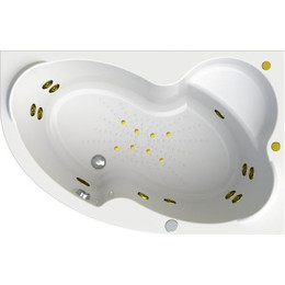 Ванна гидромассажная Радомир Ирма 160x105 см R (Гидромассаж "Терапия" Gold) - фото 