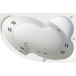 Ванна гидромассажная Радомир Ирма 169x110 см R (Гидромассаж "Терапия" Chrome) - фото 