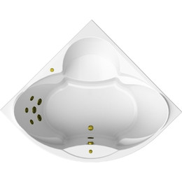 Ванна гидромассажная Радомир Филадельфия 168x168 см (Гидромассаж "Стандарт" Bronze) - фото 