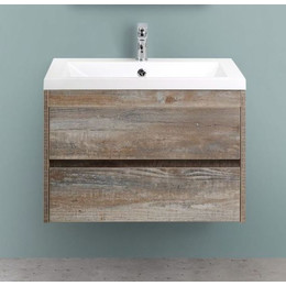 Тумба подвесная с раковиной Art&Max Family-580-2C-SO-PE 58 см, бетон экзотик - фото 