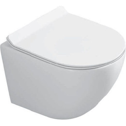 Унитаз подвесной безободковый Art&Max Ovale AM011CHR, Цвет производителя: белый - фото 