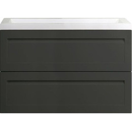 Тумба подвесная с раковиной Art&Max AM-Platino-900-2C-SO-GM 90 см, серый матовый - фото 