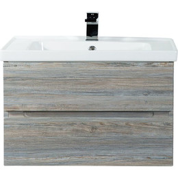 Тумба подвесная с раковиной Art&Max AM-Techno-900-2C-SO-LW635 90 см, сосна - фото 