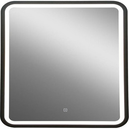 Зеркало Art&Max Genova Led 80 см AM-Gen-800-800-DS-F, черный - фото 
