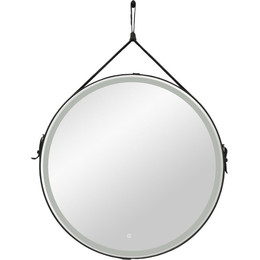 Зеркало Art&Max Milan Led 80 см AM-Mil-800-DS-F-Nero, черный ремень - фото 