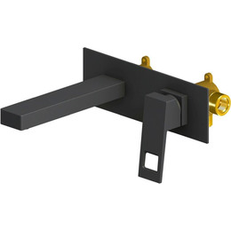 Смеситель для раковины настенный Timo Briana 7171/03SM, черный матовый - фото 