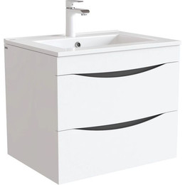 Тумба подвесная с раковиной Iddis Cloud 60 см CLO60W0i95K, белый - фото 