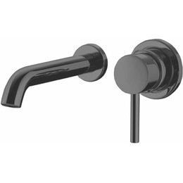Смеситель для раковины настенный Bossini Oki Z005302.073, черный матовый - фото 