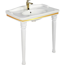 Раковина подвесная Creavit Antik 80 см AN080.A0000, декор золото - фото 