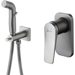 Набор для гигиенического душа Lemark Bronx LM3719GM, графит - фото 