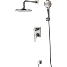 Душевая система для душа Lemark Bronx LM3729GM, графит - фото 