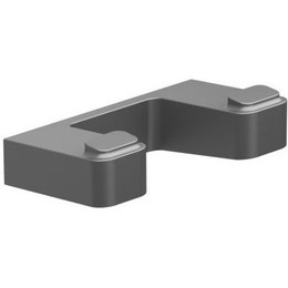 Двойной крючок Ravak 10° X07P554, цвет чёрный - фото 