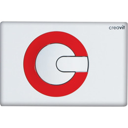 Кнопка смыва Creavit Power GP5001.01, белый/красный - фото 