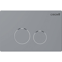Кнопка смыва Creavit Terra GP9002.00, серый матовый - фото 