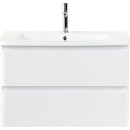 Тумба подвесная с раковиной BelBagno ALBANO-CER-1050-2C-SO-BL 105 см, Bianco Lucido, Цвет фасада: Bianco Lucido - фото 
