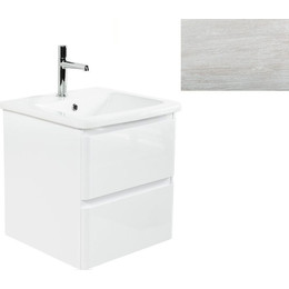 Тумба подвесная с раковиной BelBagno ALBANO-CER-500-2C-SO-RVB 50 см, Rovere Vintage Bianco, Цвет фасада: Rovere Vintage Bianco - фото 