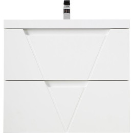 Тумба подвесная с раковиной BelBagno VITTORIA-700-2C-SO-BL-P 70 см, Bianco Lucido - фото 