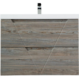 Тумба подвесная с раковиной BelBagno VITTORIA-800-2C-SO-PINO-P 80 см, Pino - фото 