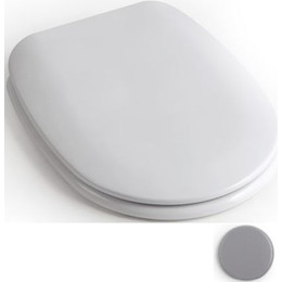 Сиденье с крышкой для унитаза White Ceramic Basic микролифт WC00SFMSL, серый матовый - фото 