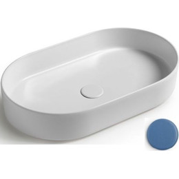 Раковина-чаша White Ceramic Blade 60 см W0527BD, синий матовый - фото 