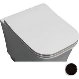 Сиденье с крышкой для унитаза White Ceramic Idea микролифт WC100S05SL, черный матовый - фото 