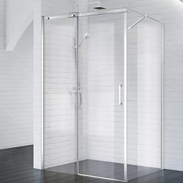 Душевое ограждение BelBagno 130x80 см ACQUA-AH-1-130/80-C-Cr (стекло 8 мм) хром/прозрачное - фото 
